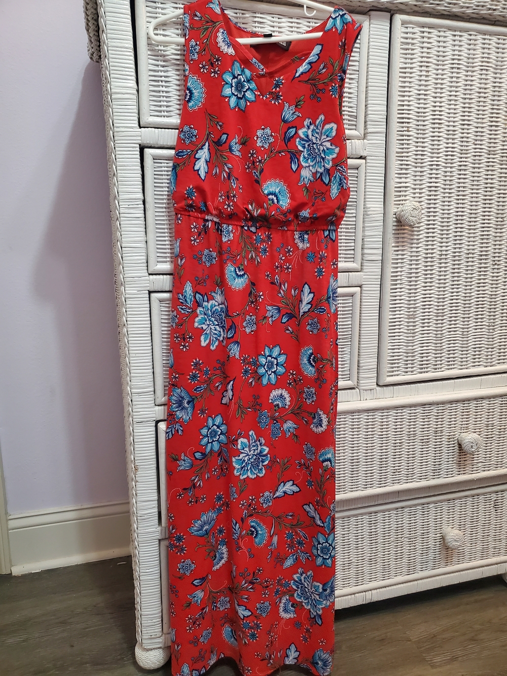 Girls Red Floral Casual Maxi Dress - Brand